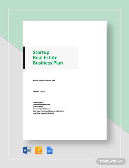 real estate business plan pdf download