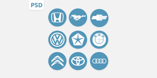 psd car logos templates