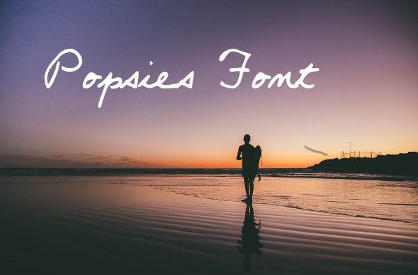 popsies cursive font