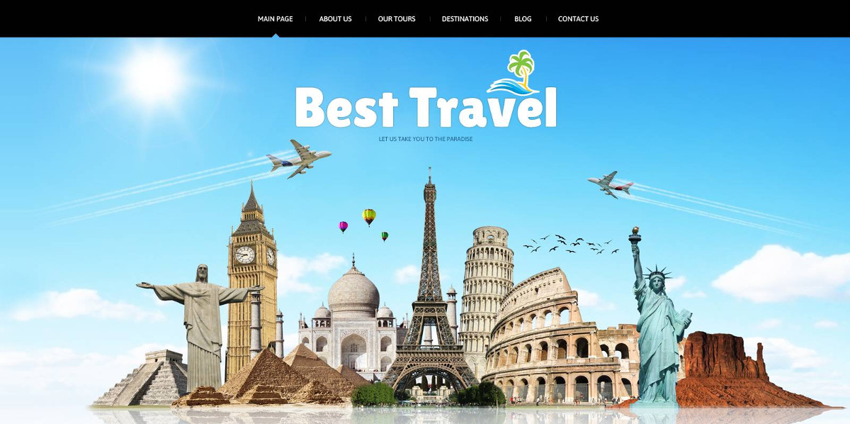 travel agency social options joomla template