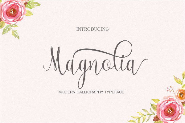 magnolia wedding font