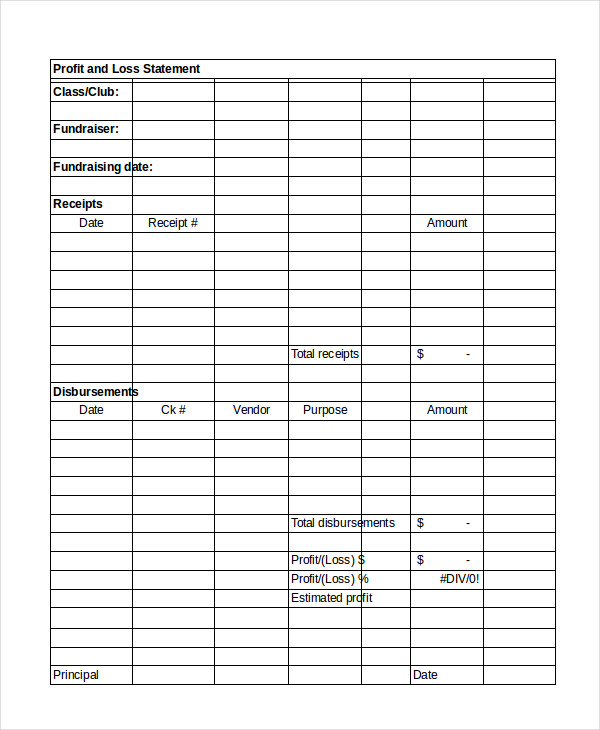 Profit & Loss Statement - 9+ Free Word, PDF, Excel Format