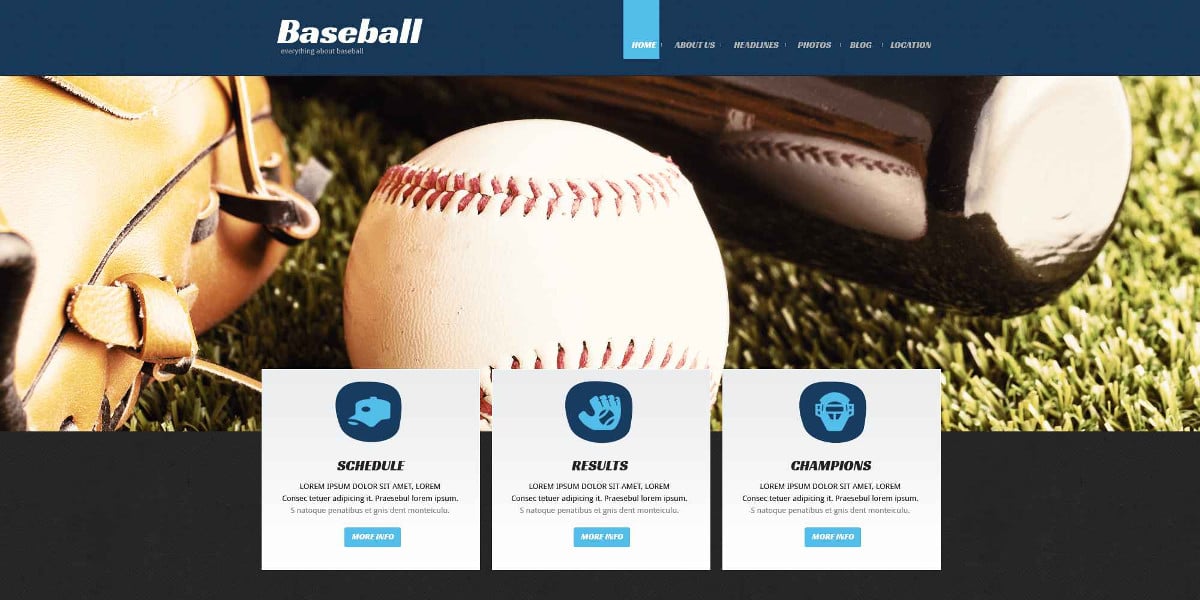 11+ Baseball Website Themes & Templates