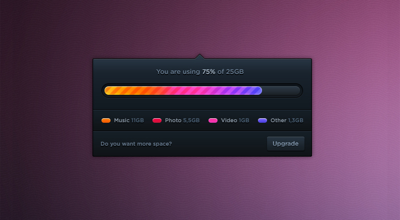 space progress bar design