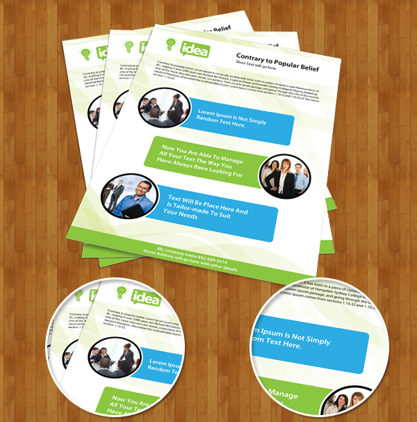 free corporate single side brochure