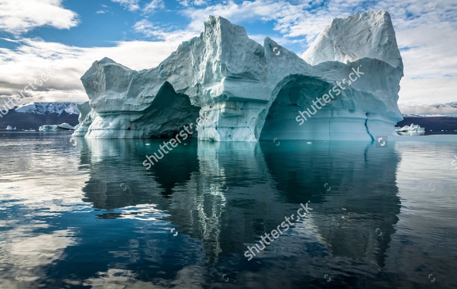 twin icebergs in greenland