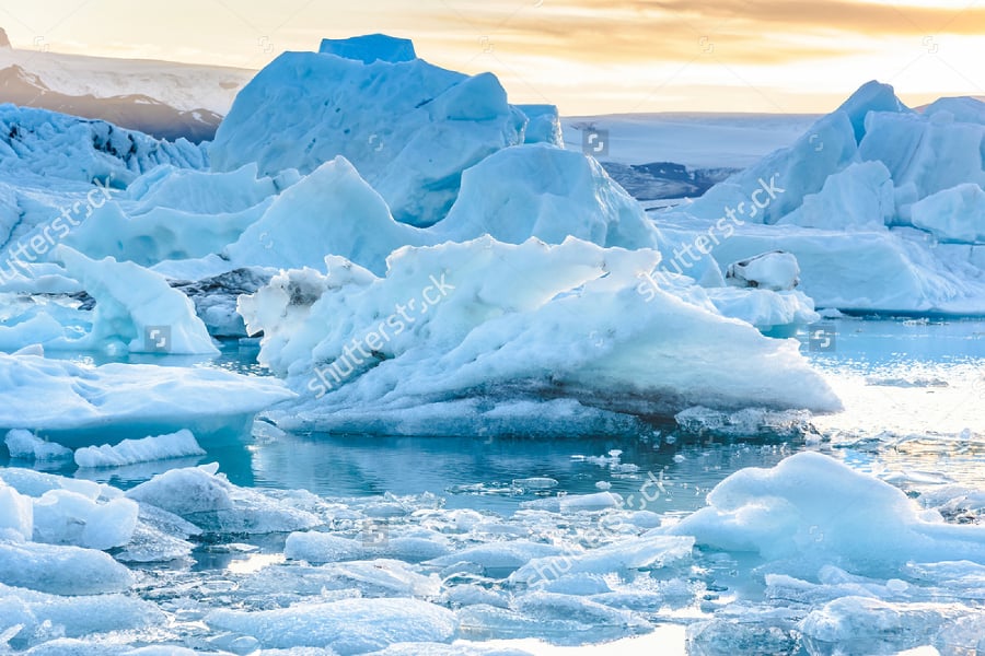 global warming iceberg concept