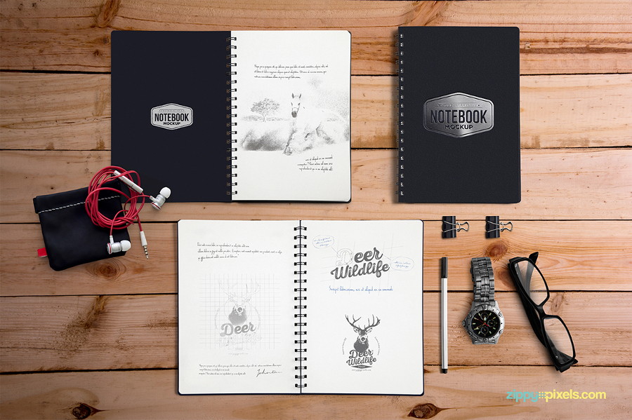 free notebook mockup for branding