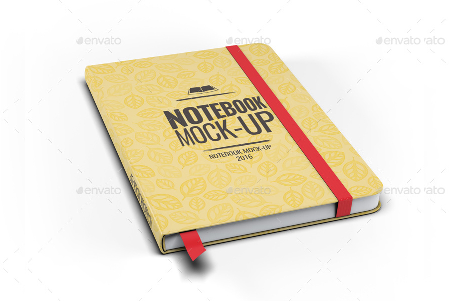 stationary notebook mock up