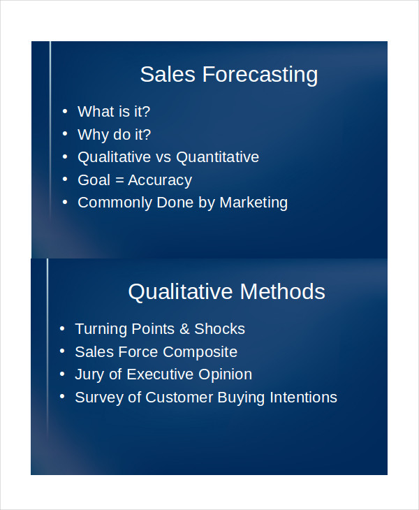 sales forecast presentation template