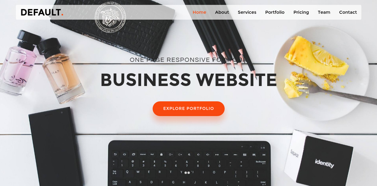 responsive one page landing page theme 10