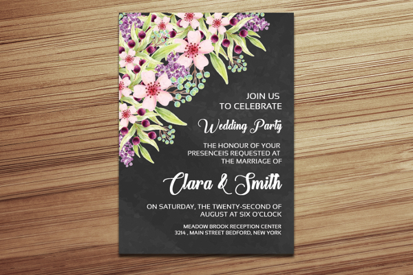 free wedding party invitation template