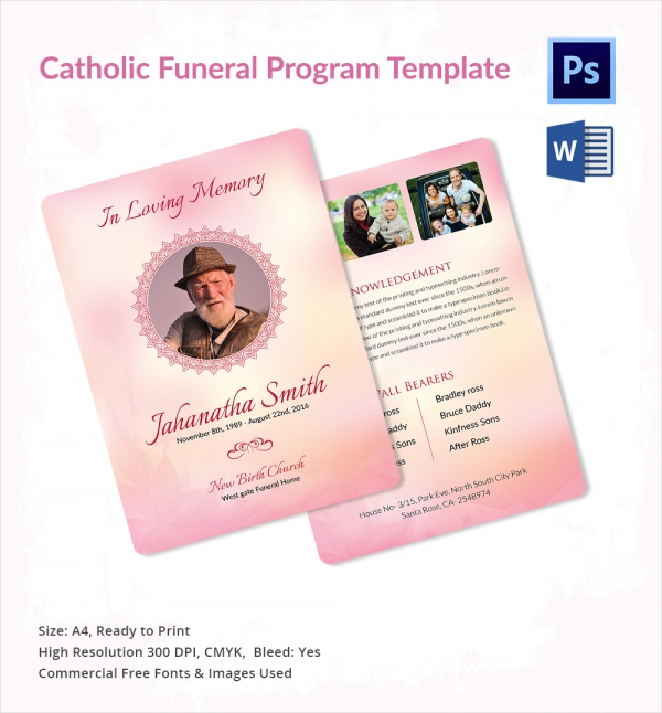 Obituary Template - 10+ Free Word, PSD Format Download