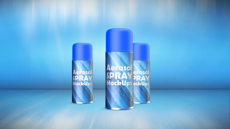 realistic aerosol spray mockup