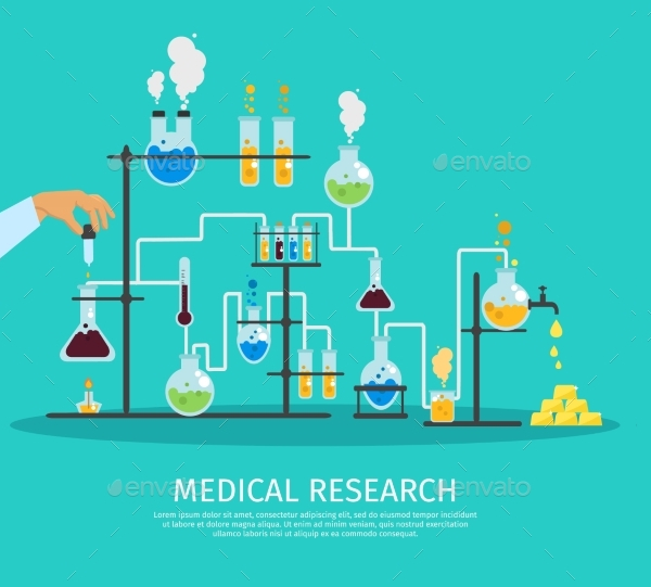 medical lab research poster template