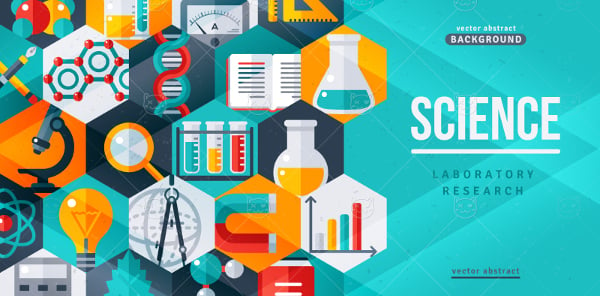 science laboratory research creative poster