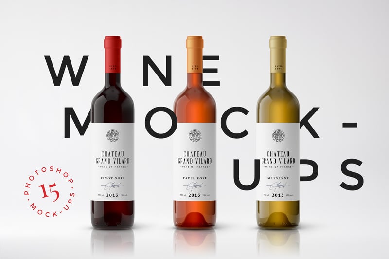wine packaging mockup design