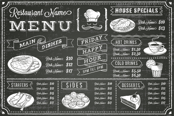 Printable Menu 21  Free Templates in PSD EPS AI InDesign Word