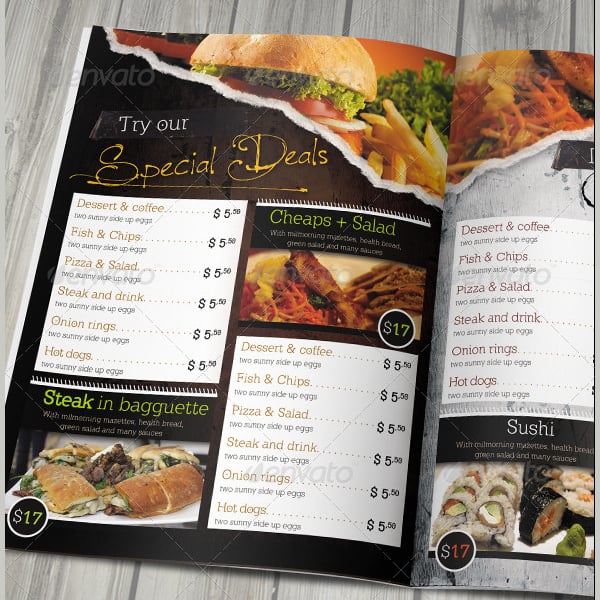 multipurpose restaurant menu template
