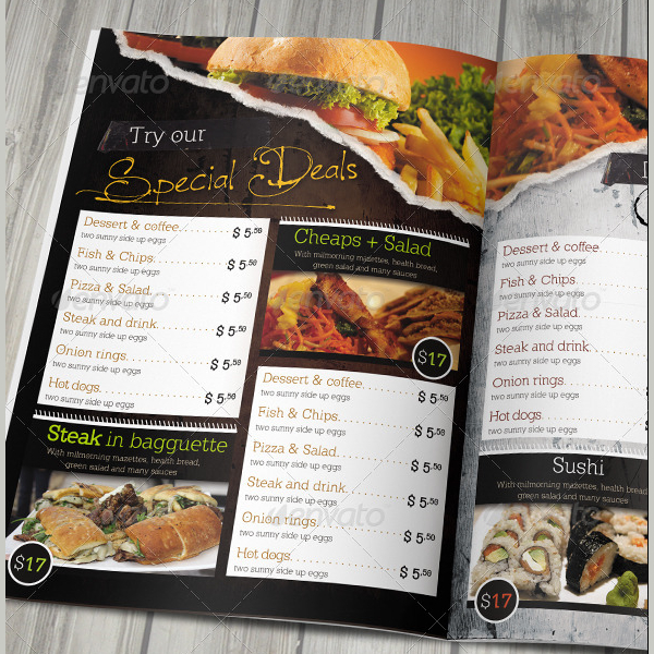 Printable Menu - 21+ Free Templates in PSD, EPS, AI, InDesign, Word ...