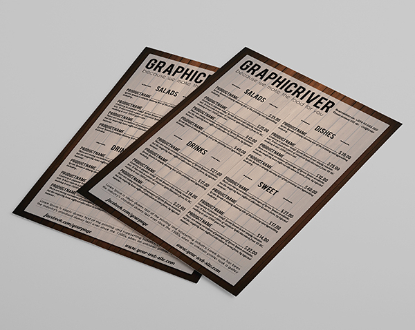 Printable Menu - 21+ Free Templates in PSD, EPS, AI, InDesign, Word ...