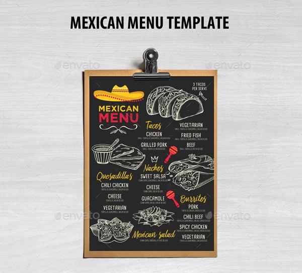 mexican menu template1
