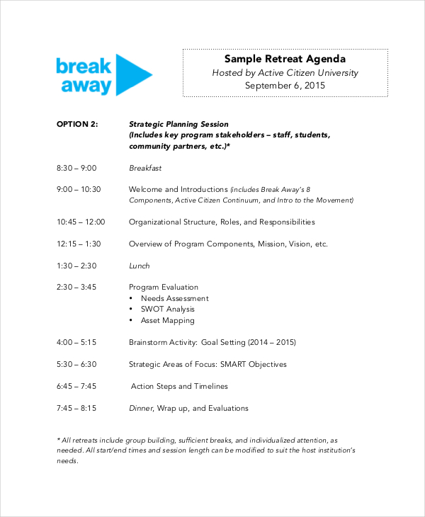 Sample Agenda Examples Annotated Agenda – Annotated Agenda – PEHFP
