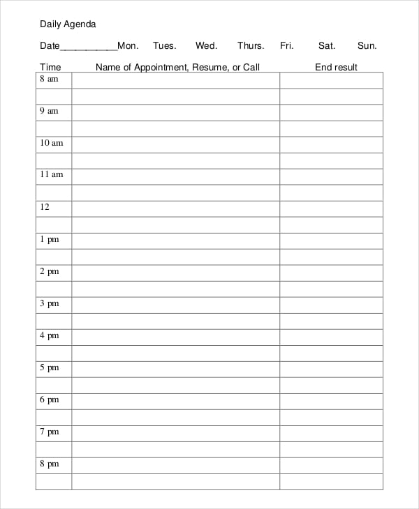 12+ Agenda Templates - Free Sample, Example, Format