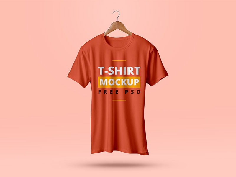 t shirt mockup psd on plane background