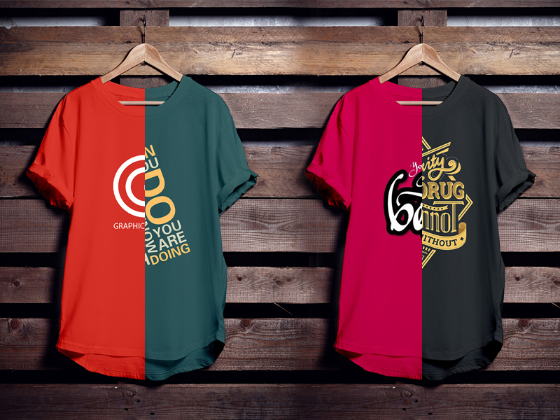 free download hanging t shirt mockup