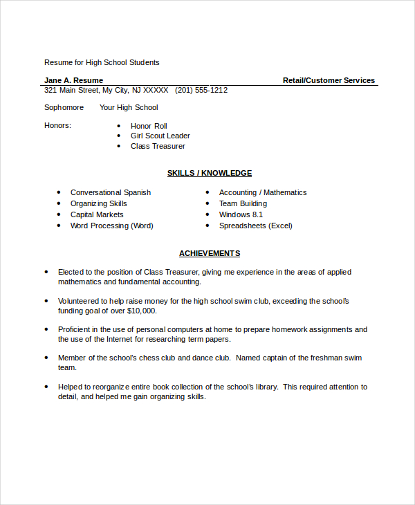 10-high-school-resume-templates-examples-samples-format-free