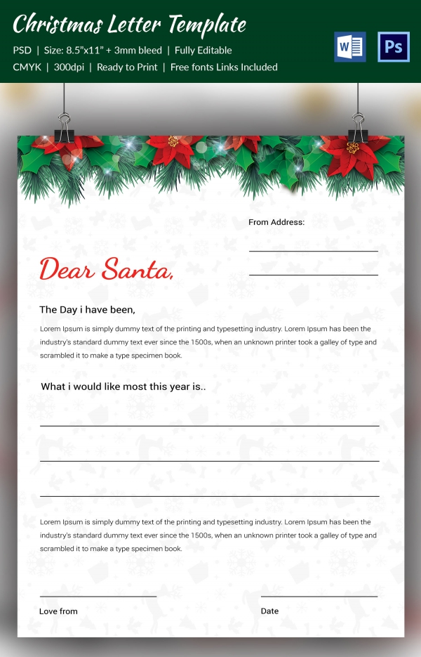 10+ Christmas Letterheads - Word, PSD Format Download | Free &amp; Premium Templates