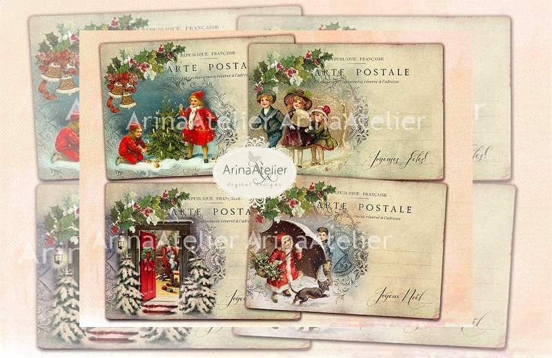 digital christmas post card
