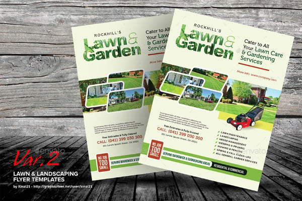 lawn landscaping flyer template