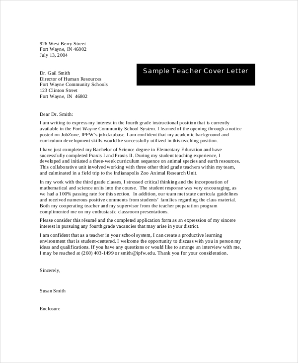 letter of interest format sample