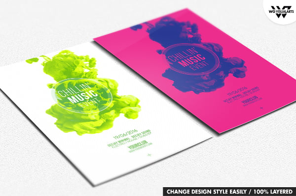 minimal abstract flyer template