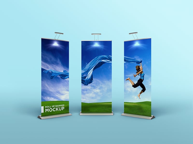 awesome roll up banner mockup