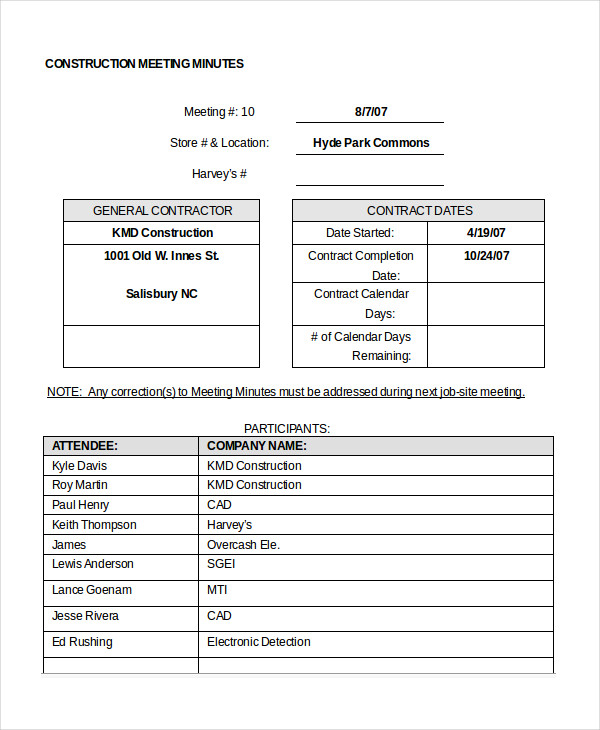 Best Meeting Minutes Template - 27+ Word, PDF Documents ...