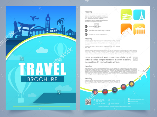 two page travel brochure template