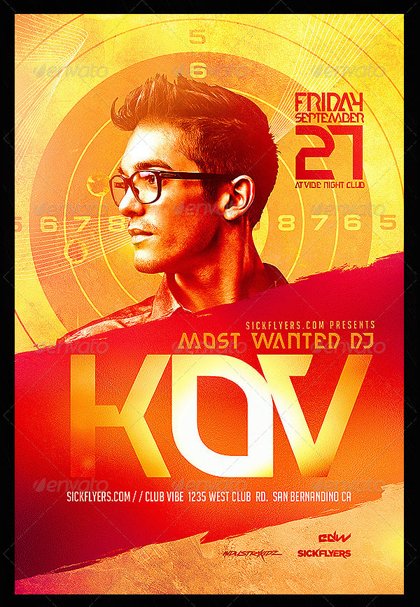 most wanted flyer template psd
