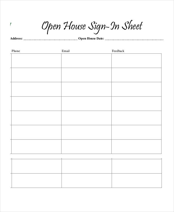 Sign In Sheet 30 Free Word Excel PDF Documents Download