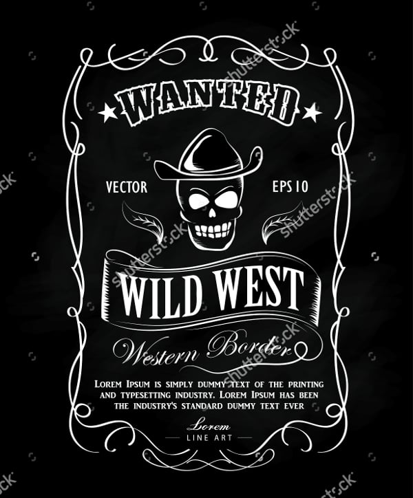 wild vintage wanted poster