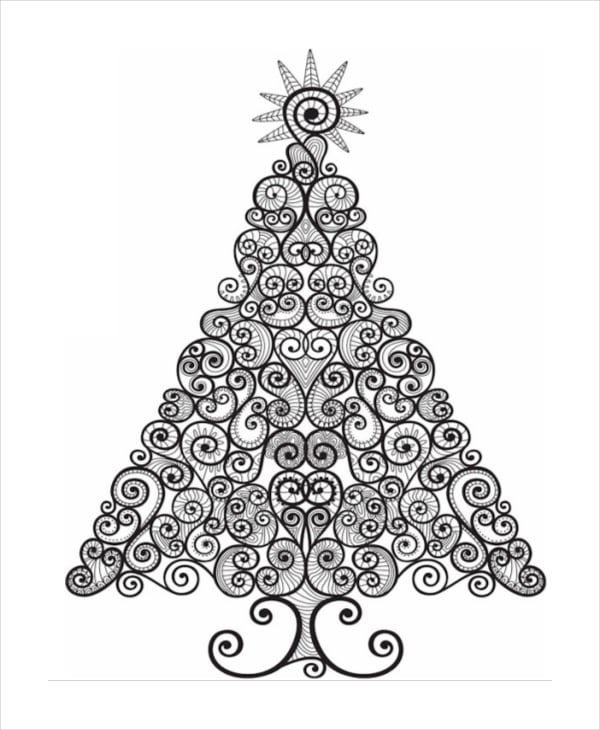 christmas coloring page for adults