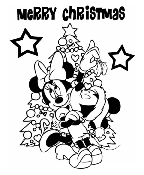 disney christmas coloring page