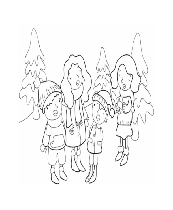 christmas coloring page for kids
