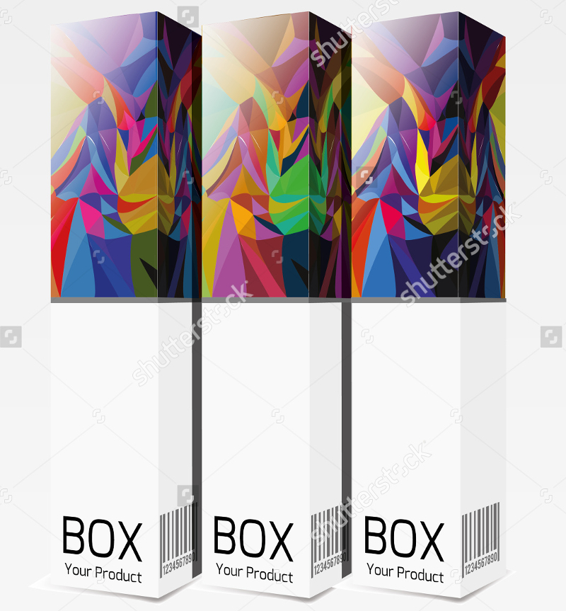 vector perfume package box mock up