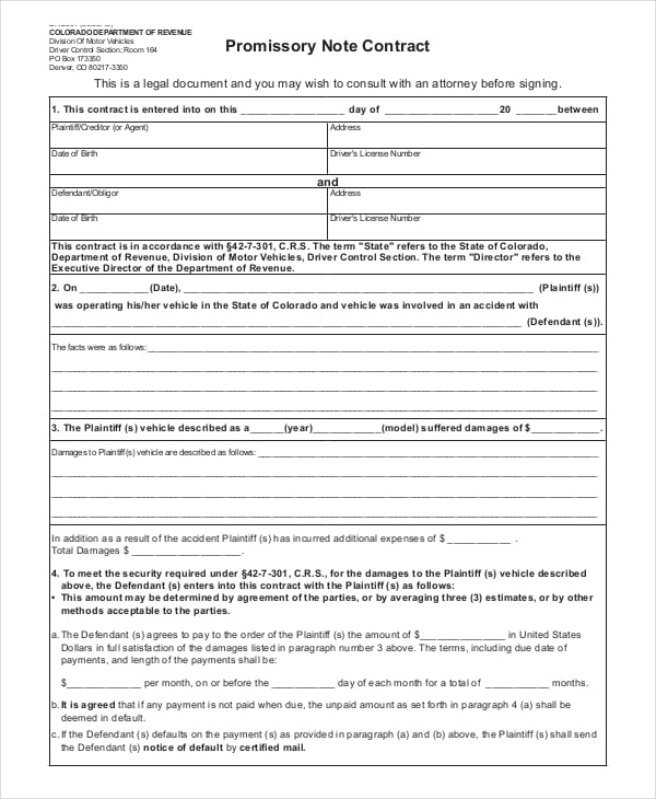 Simple Interest Promissory Note Template