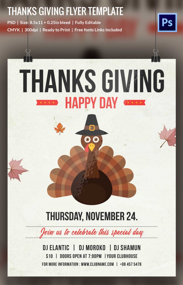 Editable Canva US Letter Size Flyer Template for Thanks Giving Day Thanks Giving Day DIY Canva Thanks Giving Day Flyer Template 2021