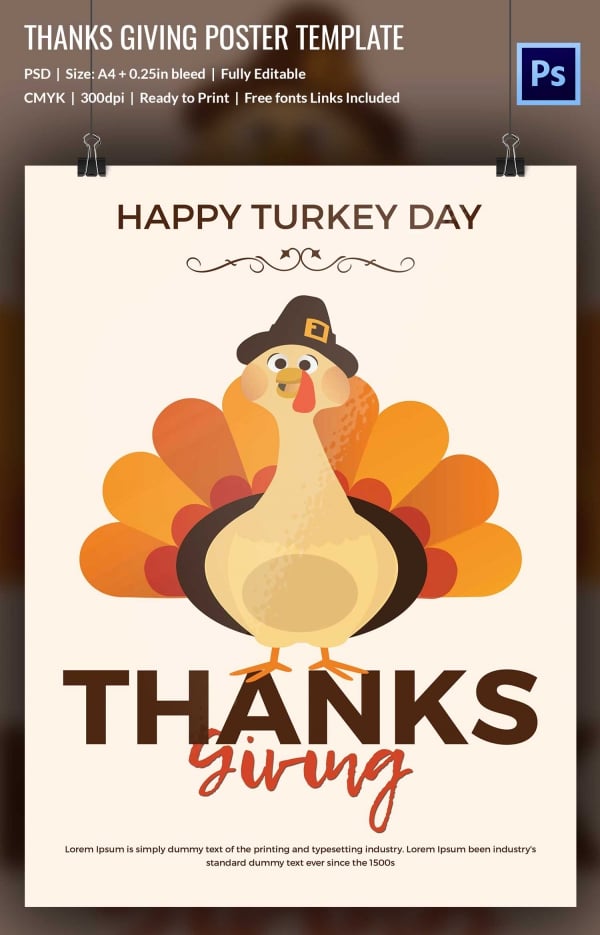 thanks giving poster