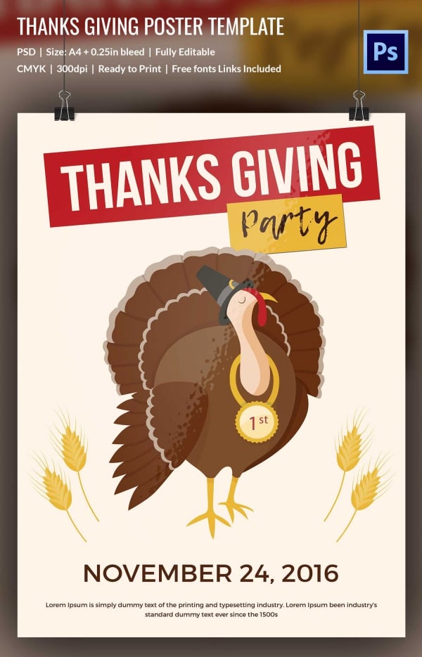 thanks giving poster